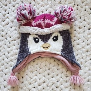 The Children's Place Girls Penguin Beanie Winter Knit Hat Size M (2T/3T)